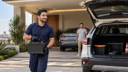 Entrega de bateria em domicílio